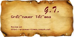 Grünauer Tímea névjegykártya