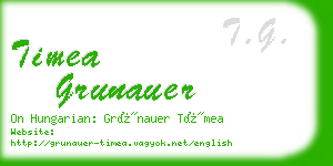 timea grunauer business card